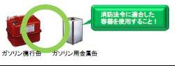 法令に適合した容器を用意